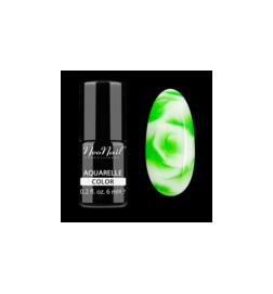 Néon nail aquarelle green