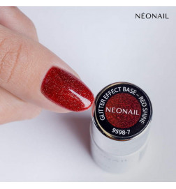 Vernis Semi-Permanent 7,2 ml - Glitter Effect Base Red Shine