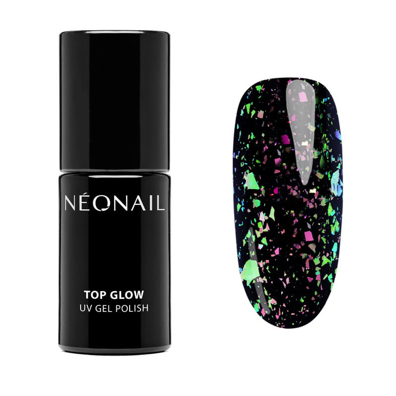 Top Glow Lime Aurora Flakes