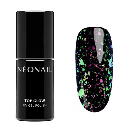 Top Glow Lime Aurora Flakes