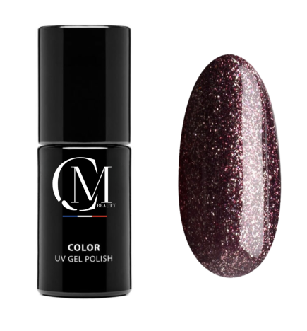 MC BEAUTY Vernis Semi-Permanent Violet Glitter 7,2 ml