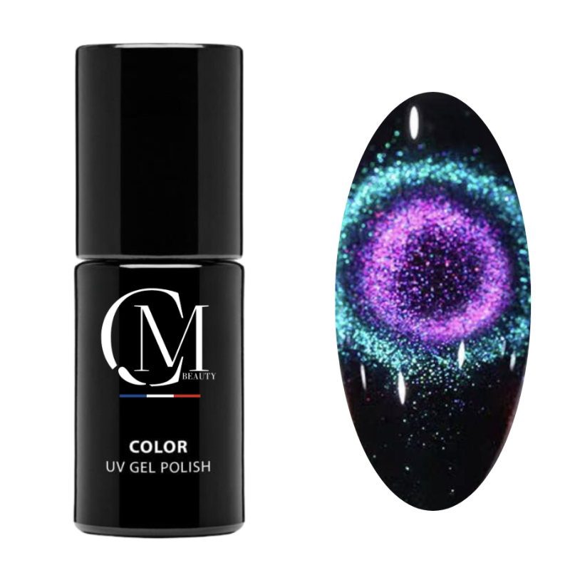 MC BEAUTY Vernis Semi-Permanent Cat Eye 5D Purple Lagoon 7,2 ml