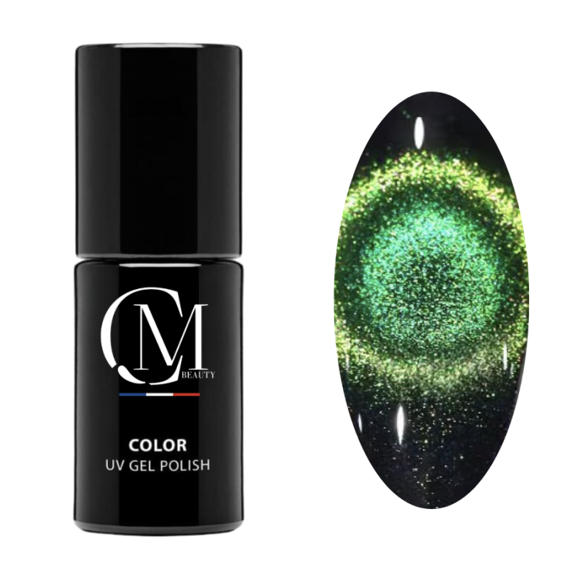 MC BEAUTY Vernis Semi-Permanent Cat Eye 5D Green Strong 7,2 ml