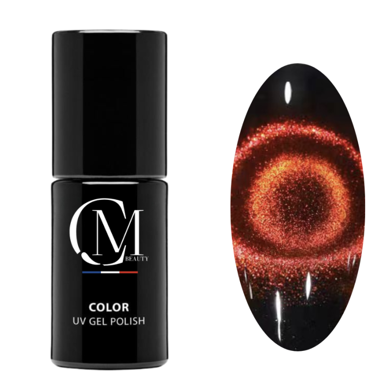 MC BEAUTY Vernis Semi-Permanent Cat Eye 5D Fire Orange 7,2 ml